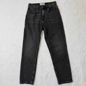 Everlane High Rise Straight Ankle Jeans Size 26 Washed Black